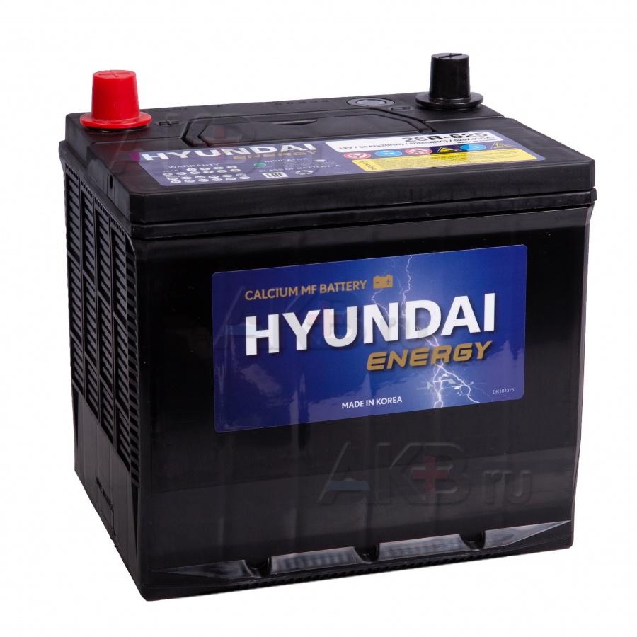 Автомобильный аккумулятор HYUNDAI 26R-525 12V 60Ah 525А (206х172х205) обр. пол.