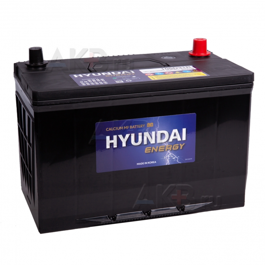 Автомобильный аккумулятор HYUNDAI 105D31R 12V 90Ah 680A (301x175x225) прям. пол.