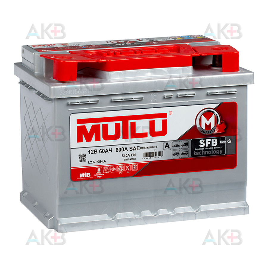 Автомобильный аккумулятор Mutlu SFB 3 56081 60 Ач 540A обр. пол. (242x175x190) L2.60.054.A
