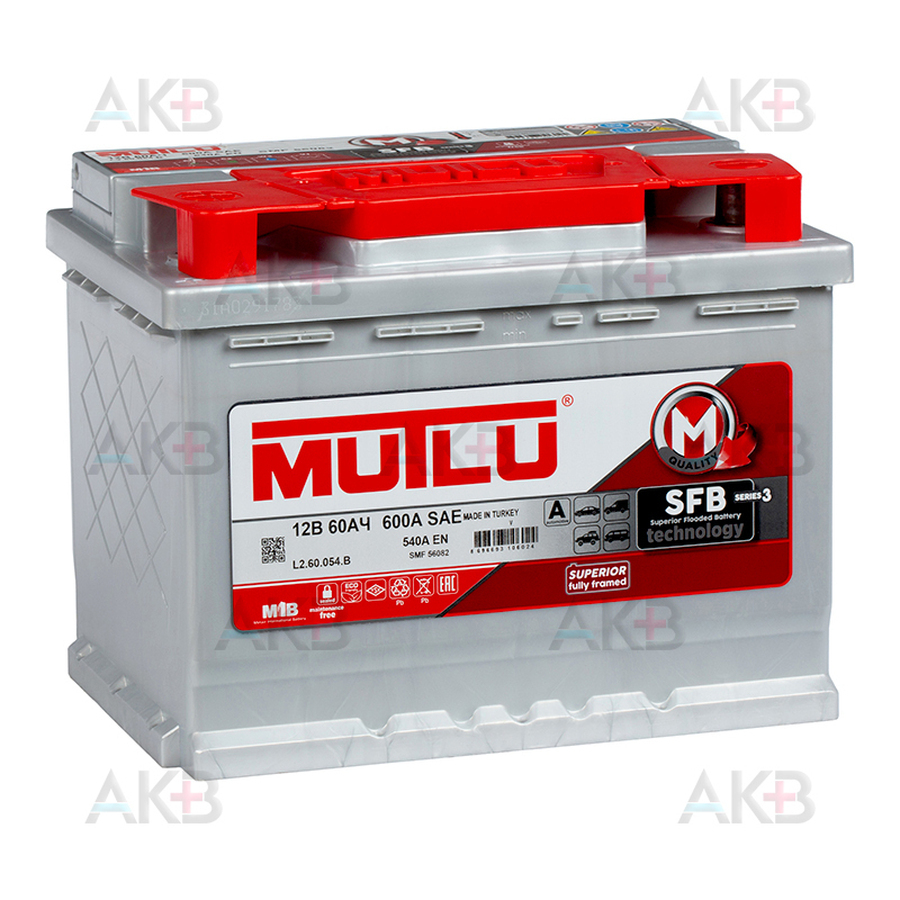 Автомобильный аккумулятор Mutlu SFB 3 56082 60 Ач 540A прям. пол. (242x175x190) L2.60.054.B