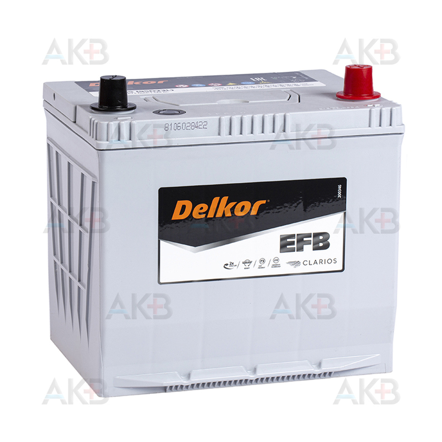 Автомобильный аккумулятор Delkor EFB Q85 95D23L (70R 660A 230x173x225) Start Stop