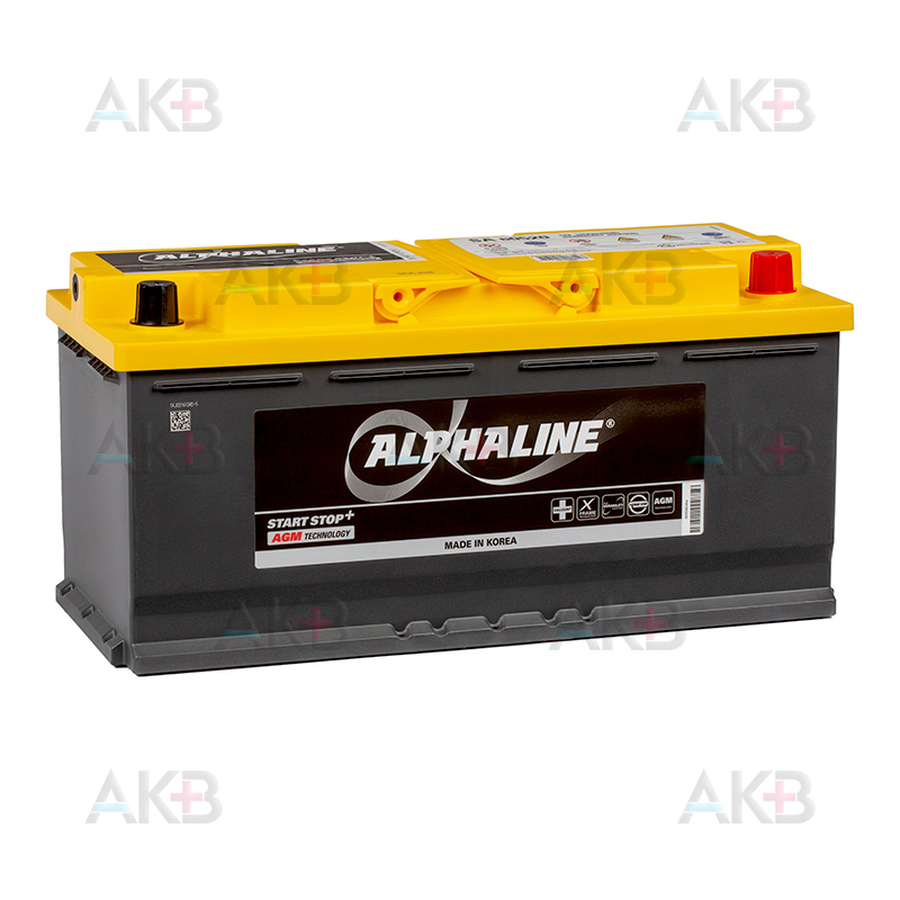 Автомобильный аккумулятор Alphaline AGM 105 Ач L6 950A (393x175x190) SA 60520