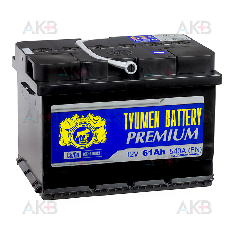Автомобильный аккумулятор Tyumen Battery Premium 61 Ач прям. пол. низкий 540A (242x175x175)