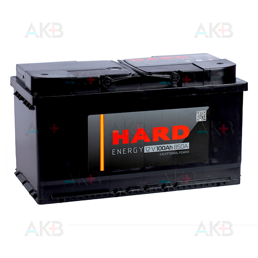 Автомобильный аккумулятор HARD 100 Ач 850A о.п. (353x175x190) ca/ca silver