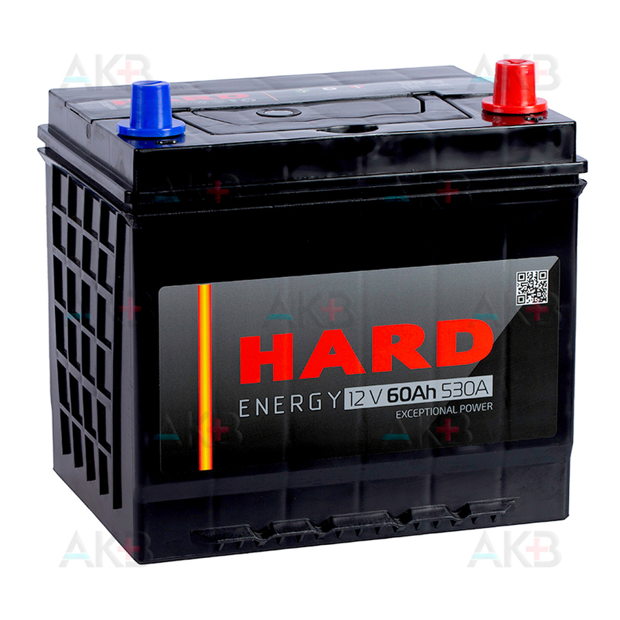 Автомобильный аккумулятор HARD Asia 65D23L 60 Ач 530A о.п. (230x170x225) ca/ca Silver