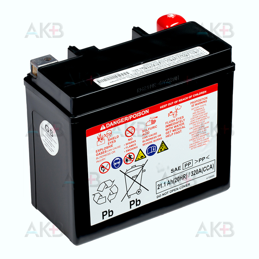 Мото аккумулятор Yuasa GYZ20H - 20 Ач 320А (175x87x155) прям. пол. AGM
