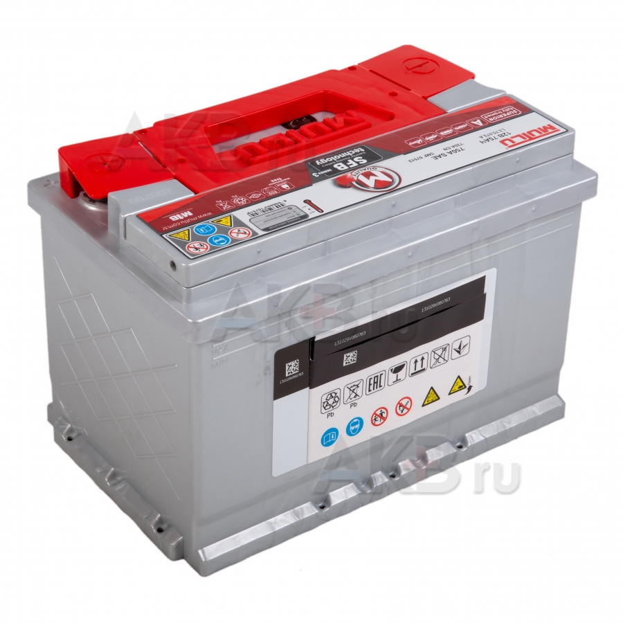 Автомобильный аккумулятор Mutlu Calcium Silver 75R 720A 278x175x190
