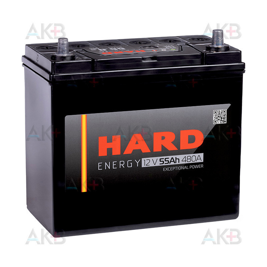 Автомобильный аккумулятор HARD ASIA 65B24L 55 Ач 480A о.п. (238x129x227) ca/ca Silver