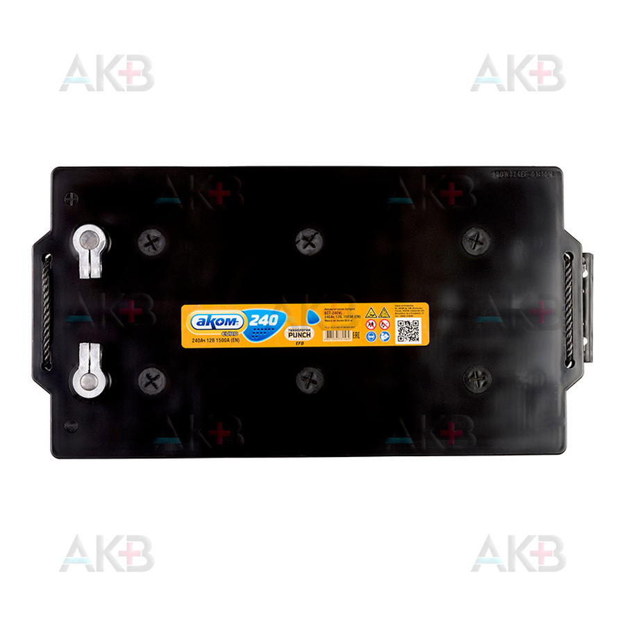 Автомобильный аккумулятор Аком + EFB 240E  12V Ач 240Aч 1500А обр. пол. (518x278x242)