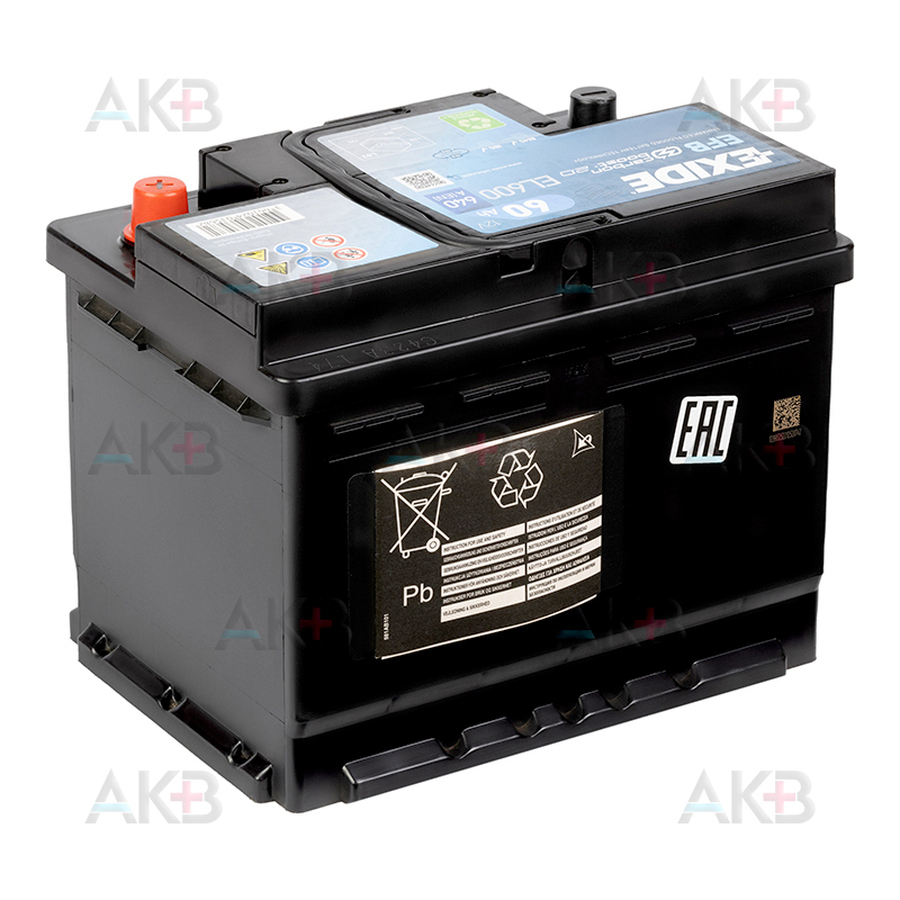 Автомобильный аккумулятор Exide Start-Stop EFB 60 Ah (600А 242x175x190) EL600