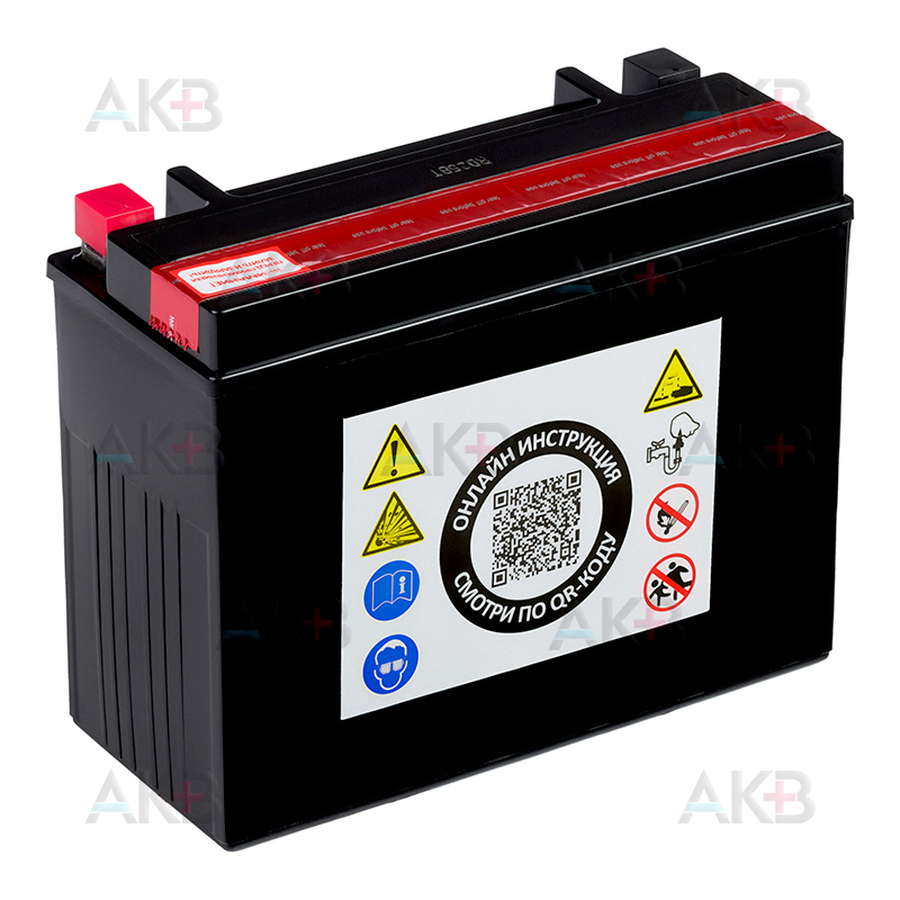 Мото аккумулятор RDrive YTX18L-BS 12V 23,1Ah 350А обр. пол. AGM сухозаряж. (205x87x162) eXtremal SILVER