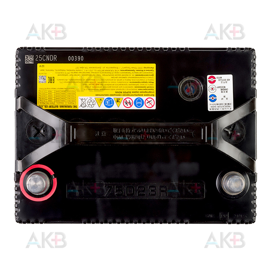 Автомобильный аккумулятор FB Super Nova 75D23R (65L 620A 230x169x225)
