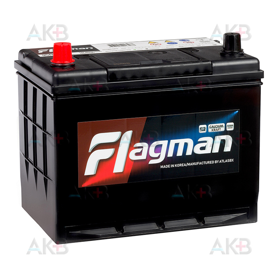Автомобильный аккумулятор Flagman 95D26R 80L 700A 260x172x220