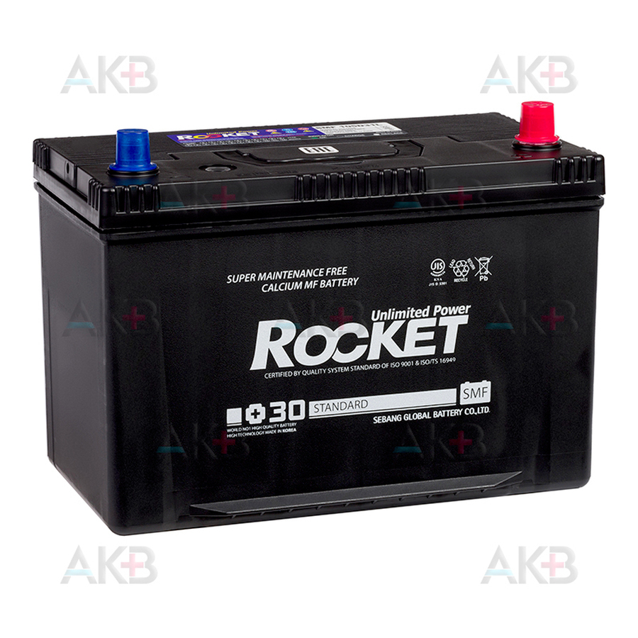 Автомобильный аккумулятор Rocket 105D31L 90Ah 760A (305x173x225) обр. пол.