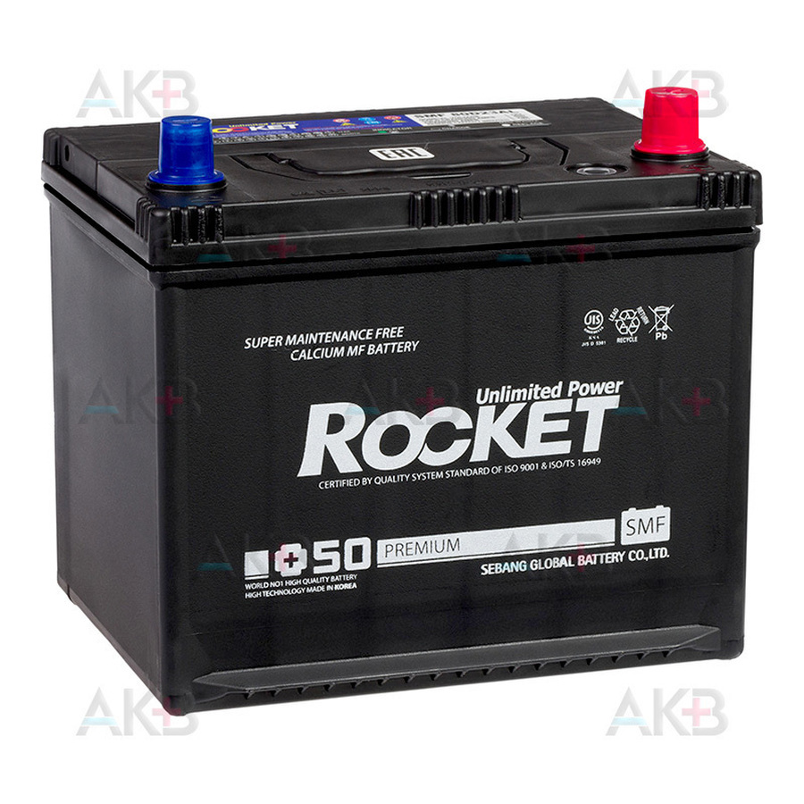 Автомобильный аккумулятор Rocket 80D23AL 58Ah 650A (230x173x205) низкий