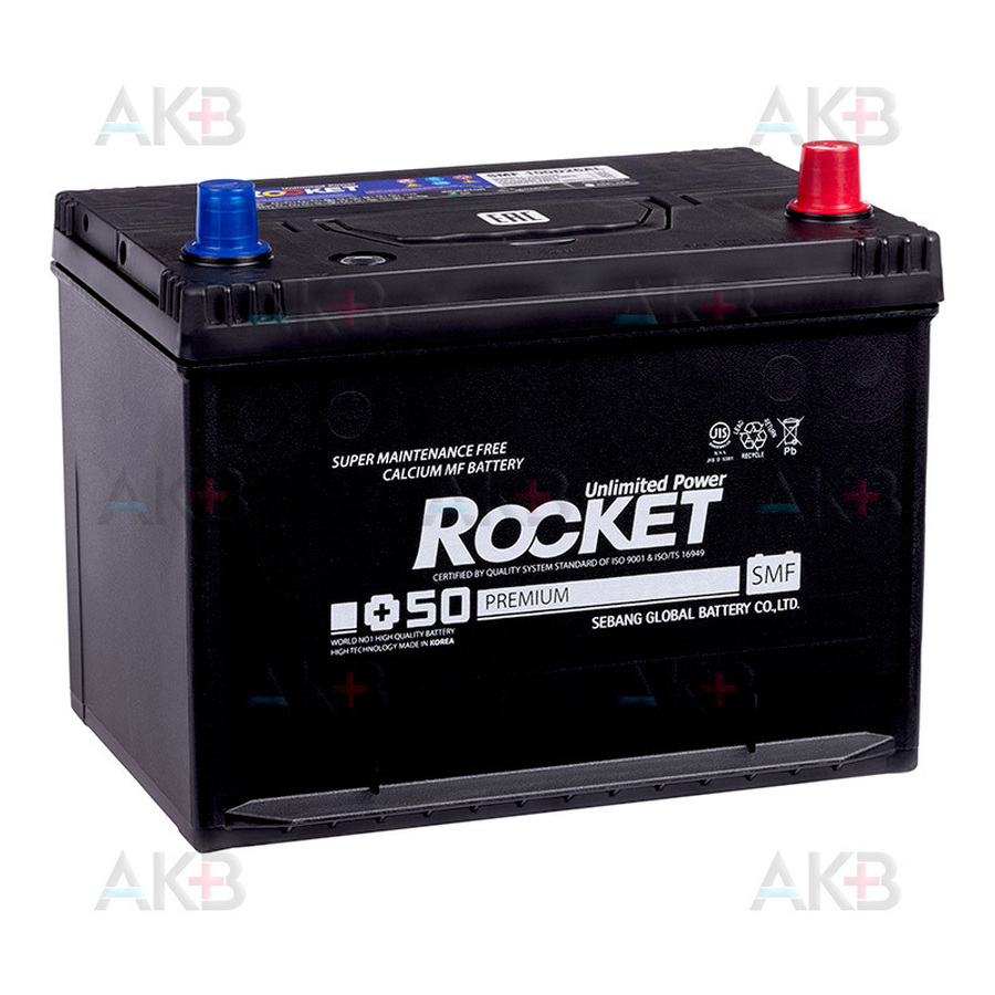 Автомобильный аккумулятор Rocket 100D26AL 74Ah 800A обр. пол. (260x173x205) низкий
