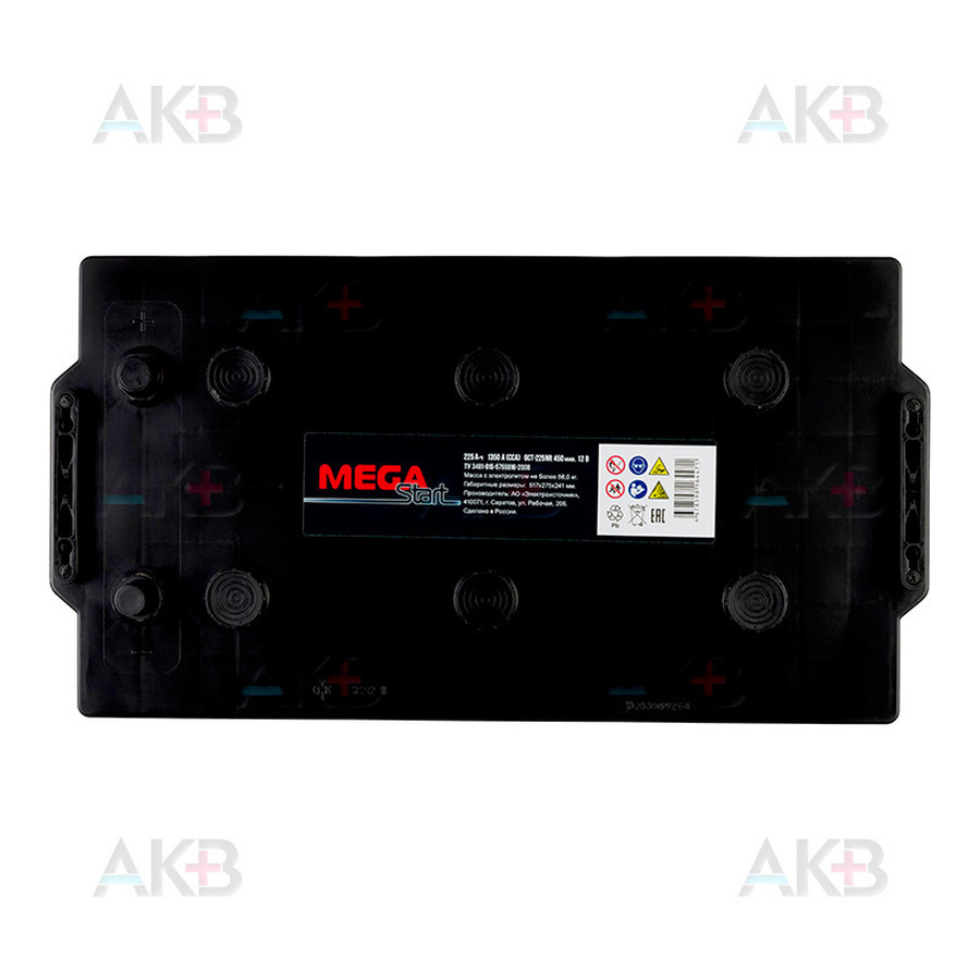 Автомобильный аккумулятор MEGA START 225Ач 1350A (518x276x242) обратная пол.