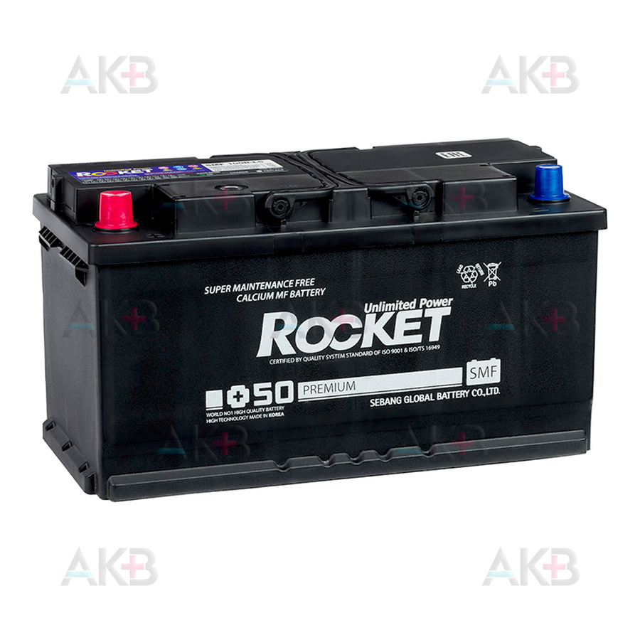 Автомобильный аккумулятор Rocket 100Ah 830A прям. пол. (353x175x190) SMF 100R-L5