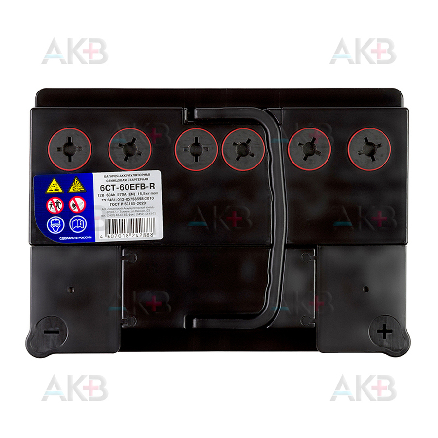 Автомобильный аккумулятор Tyumen Battery Premium EFB 60 Ач обр. пол. 570A (242x175x190) 6СТ-60EFB/R