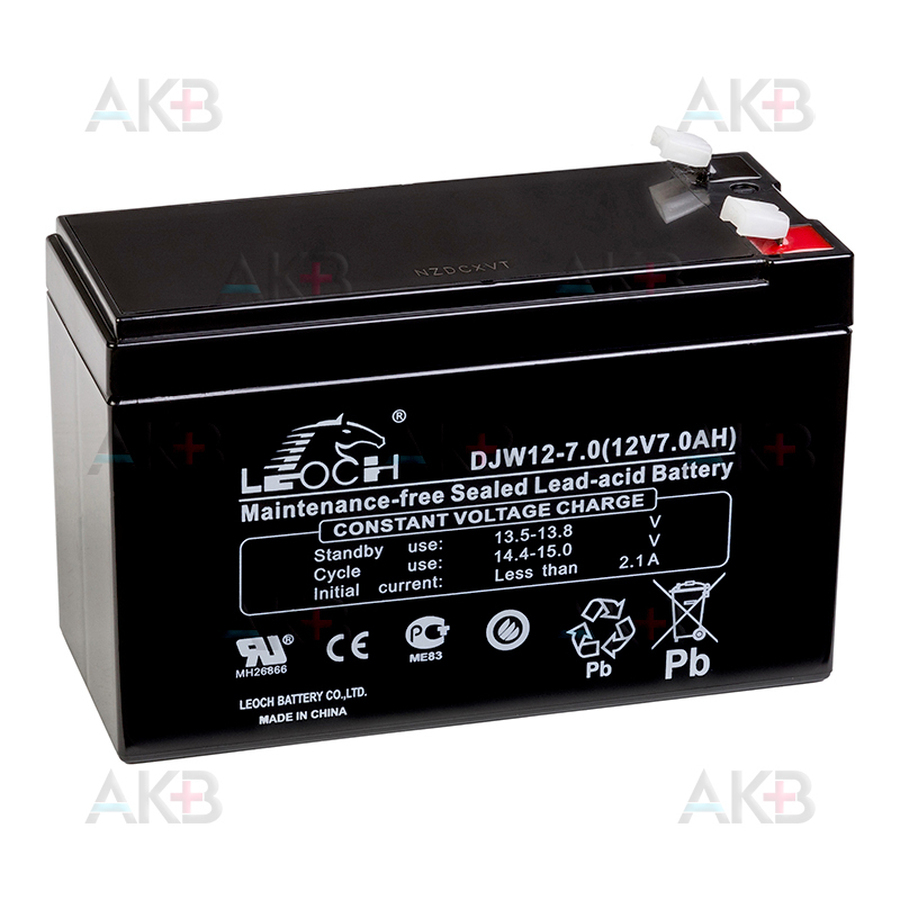 Аккумуляторная батарея Leoch DJW12-7.0 | 12V 7 Aч (151x65x94) AGM