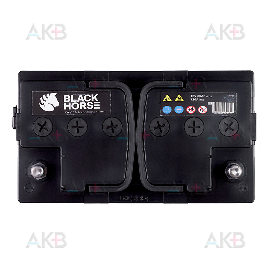 Автомобильный аккумулятор Black Horse 80R 720A 315x175x175 (низкий)