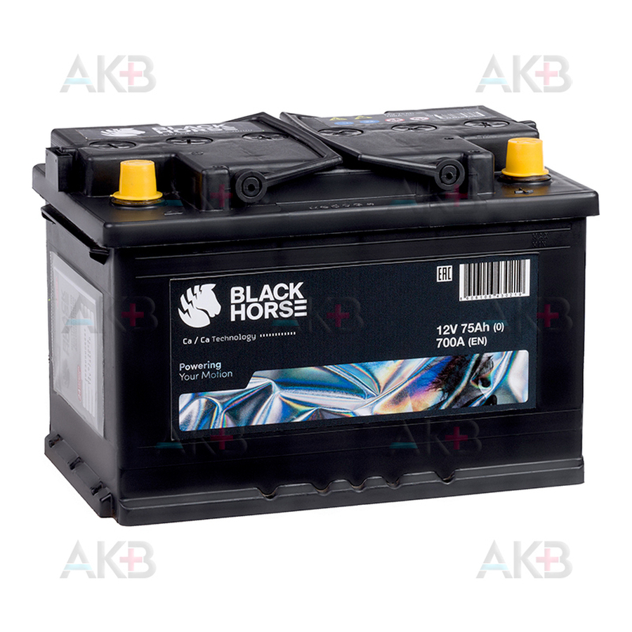 Автомобильный аккумулятор Black Horse 70R 620A 278x175x175 (низкий)
