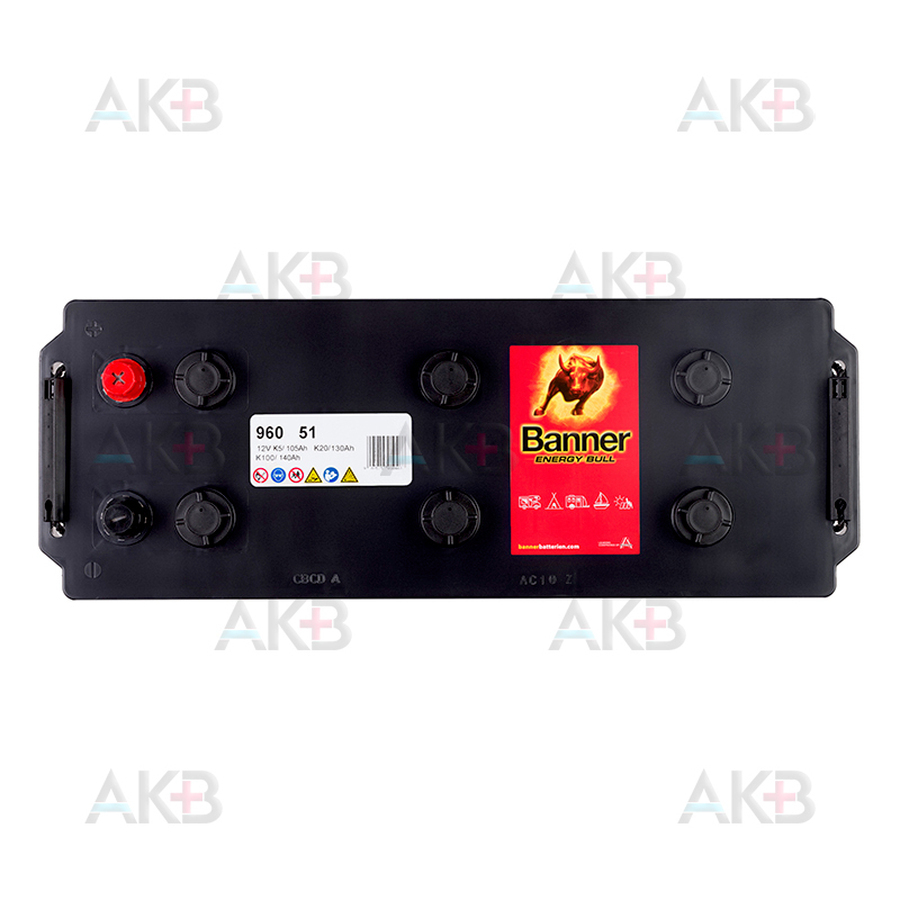 Автомобильный аккумулятор BANNER Energy Bull (96051) 12V 130Ah 513x189x220