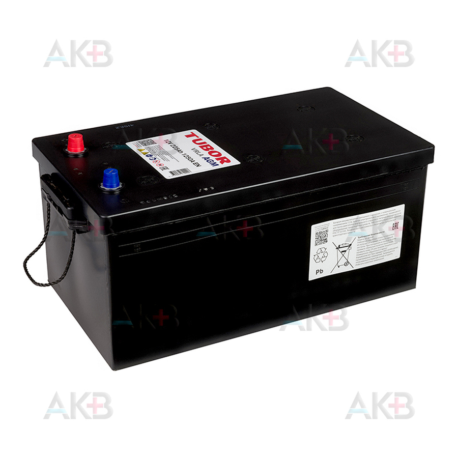 Автомобильный аккумулятор TUBOR AGM 225 Ач 1250А обр. пол. (515x278x248) 6СТ-225.3 VRLA