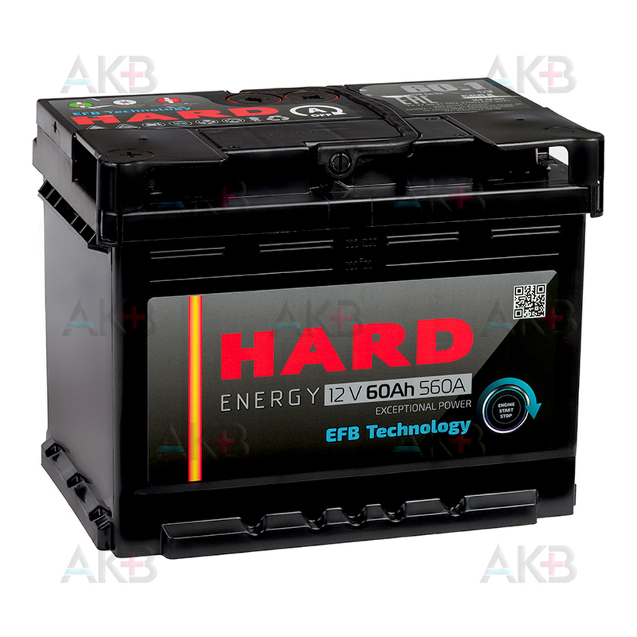 Автомобильный аккумулятор HARD EFB 60 Ач 560A п.п. (242x175x190)