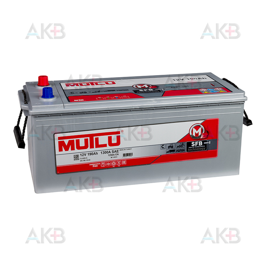 Автомобильный аккумулятор Mutlu SFB 2 69023 190 Ач 1250A обр. пол. 524x239x240 (D5.190.125.B) без борта