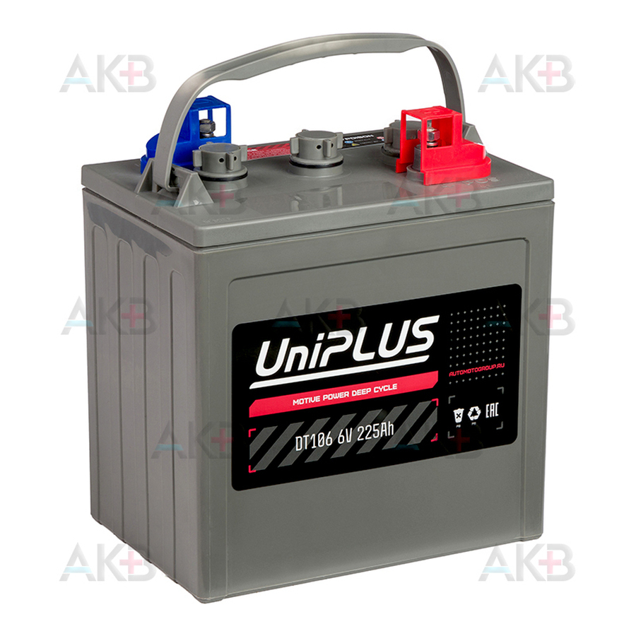 Грузовой аккумулятор UniPLUS DT106 6V 225 Ач (261x182x290) GOLF CAR BATTERY