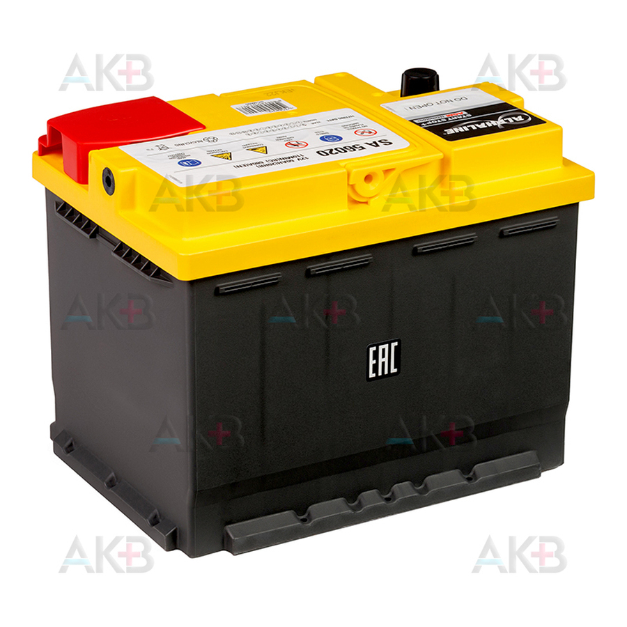 Автомобильный аккумулятор Alphaline AGM 60 L2 680A (242x175x190) AX 56020