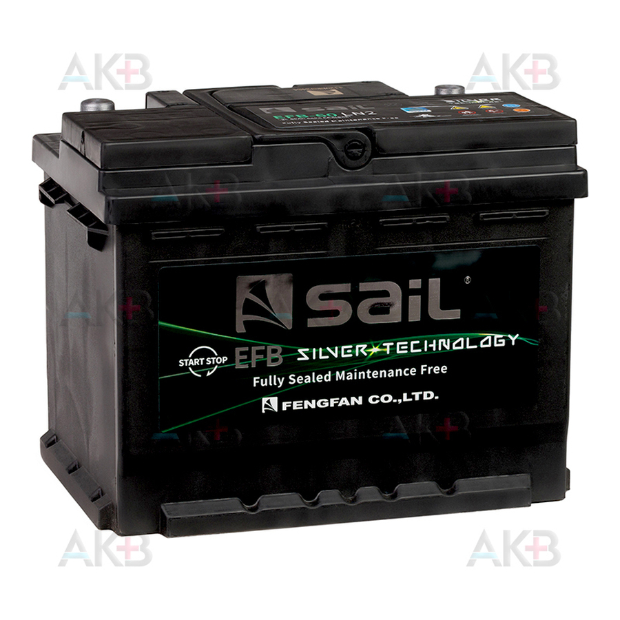Автомобильный аккумулятор SAIL EFB 60 Ач 660A обр. пол. (242x175x190) Start Stop