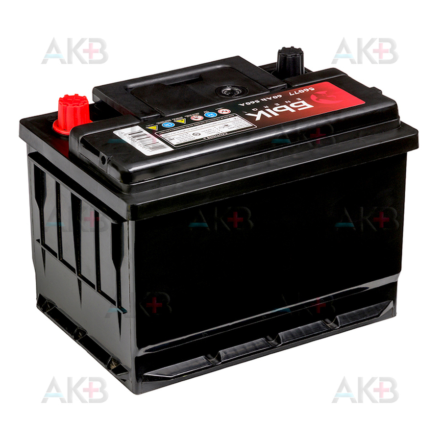 Автомобильный аккумулятор БЫК Energy 56077 60Ah 560A обр. пол. (242x175x175) низкий