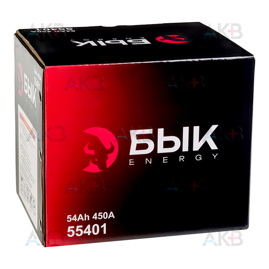 Автомобильный аккумулятор БЫК Energy 55401 54Ah 450A обр. пол. (205x175x175)