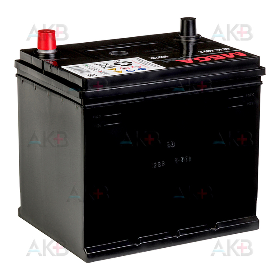 Автомобильный аккумулятор MEGA START 55D23L 60Ah 500A обр. пол. (232x173x225)