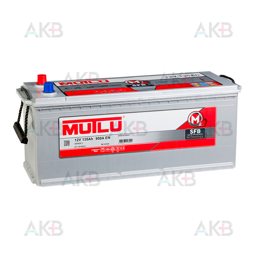Автомобильный аккумулятор Mutlu SFB 2 63534 135 Ач 950A обр. пол. (510x189x195) D4.135.095.A