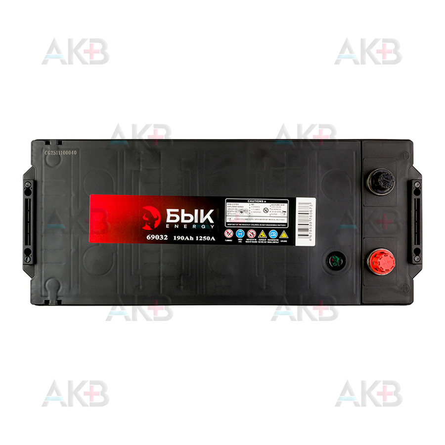 Автомобильный аккумулятор БЫК Energy 69032 190Ah 1250A обр. пол. (506х220х223)