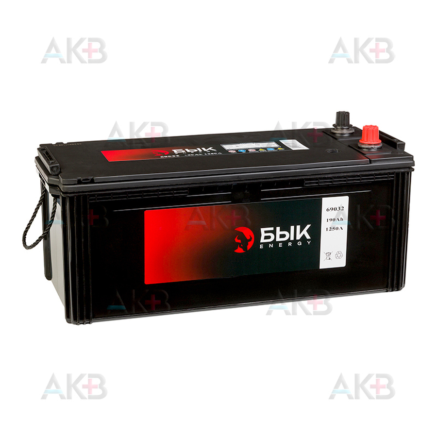 Автомобильный аккумулятор БЫК Energy 69032 190Ah 1250A обр. пол. (506х220х223)