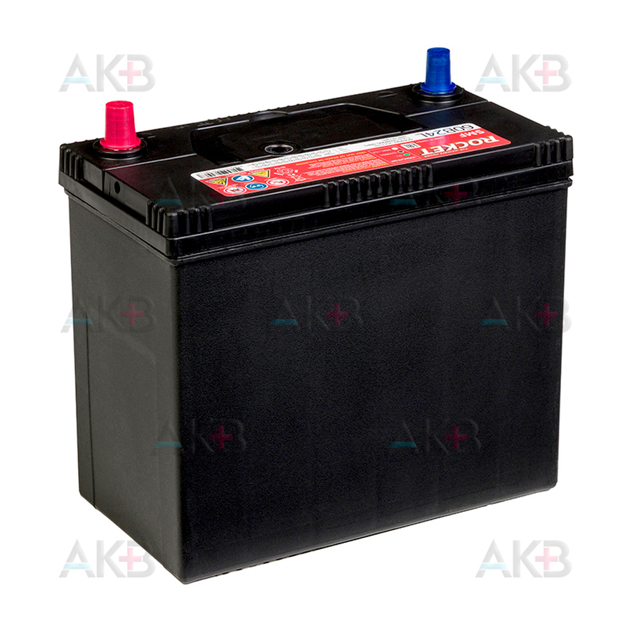 Автомобильный аккумулятор Rocket 60B24L 45Ah 450A (238x129x225) обр. пол.