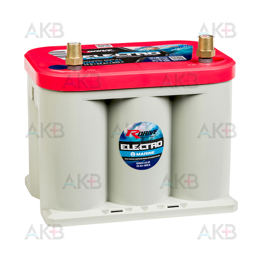 Автомобильный аккумулятор RDrive Electro Marine Spiral EMS12-55 55Ah 850A (247x175x205) AGM-47