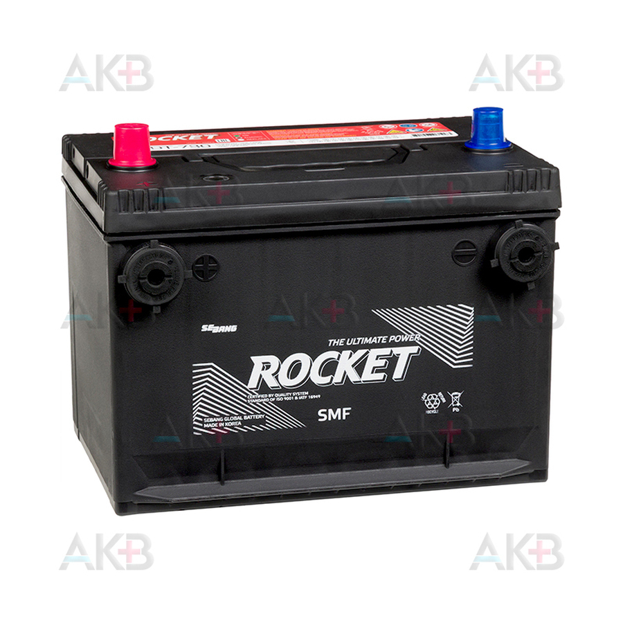 Автомобильный аккумулятор Rocket 78DT-780 74Ah 780А (260x179x185) 4 клеммы