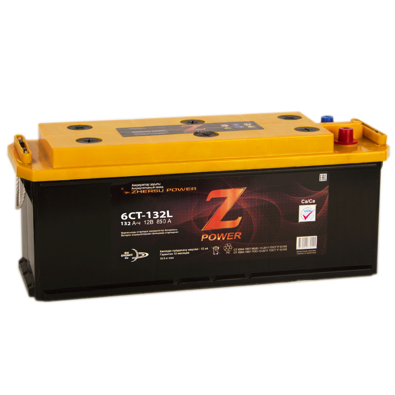 Автомобильный аккумулятор Z-Power 132 евро 850A 513x190x230