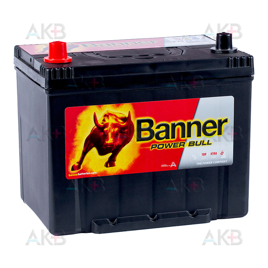 Автомобильный аккумулятор BANNER Power Bull ASIA (70 24) 70L 600A 260x174x222