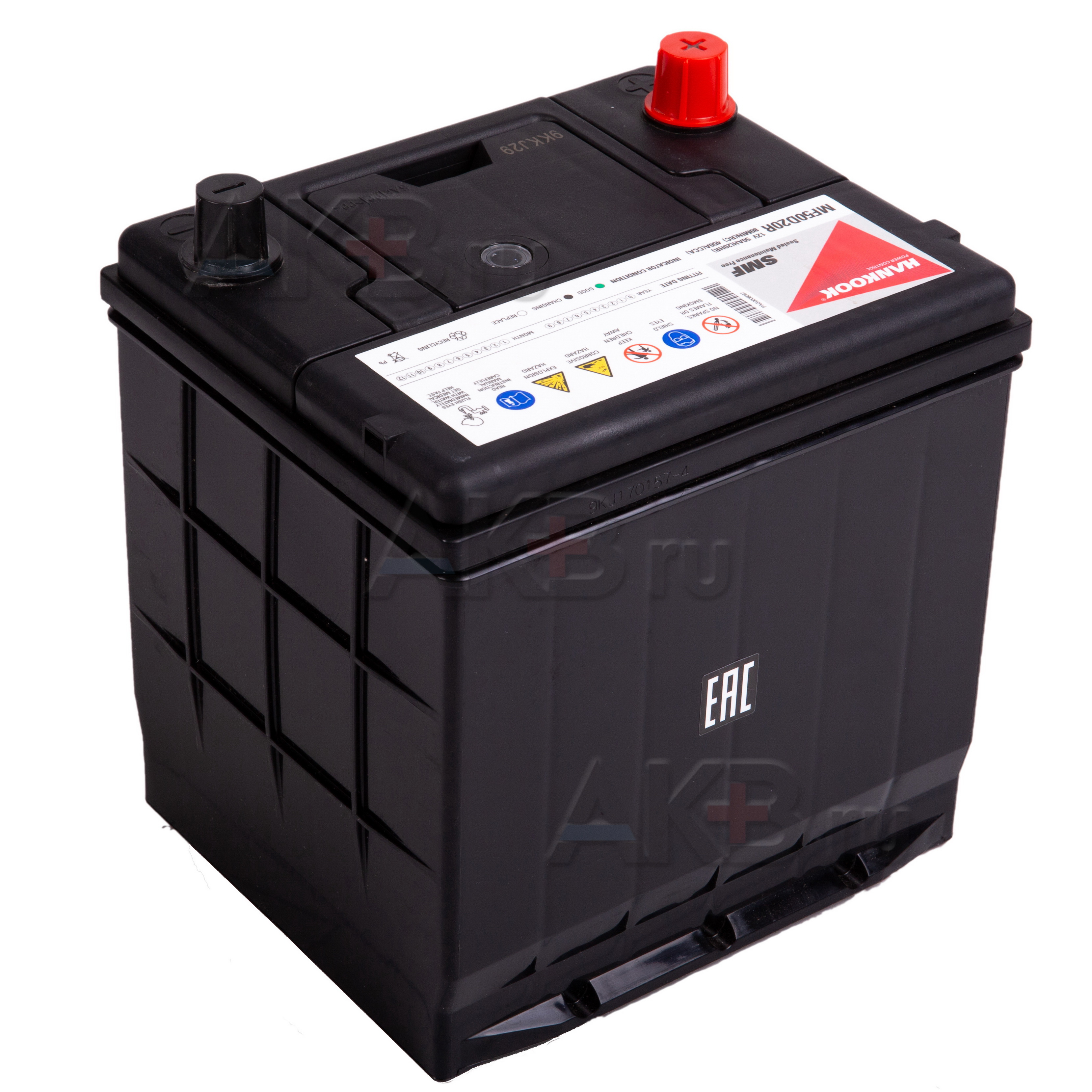 Купить Автомобильный аккумулятор Hankook 50D20R (50L 450A 206x172x205 ...