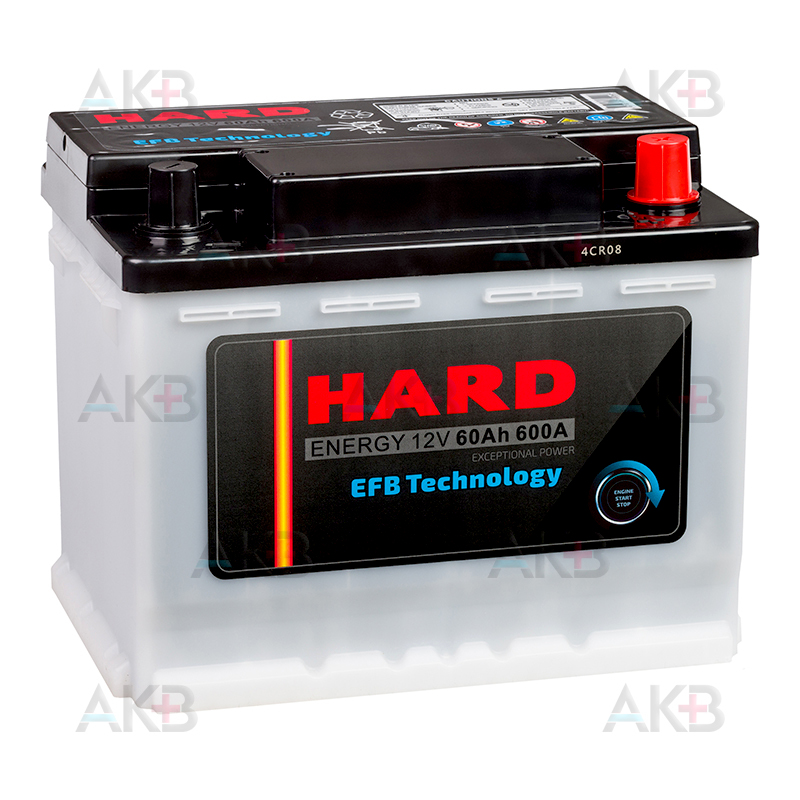 Купить Автомобильный аккумулятор HARD EFB 60 Ah 600A (242x175x190) L2 с ...