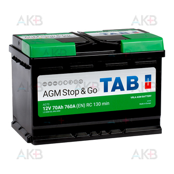 Tab AGM Stop-n-Go 70R (760A 278x175x190) 213070