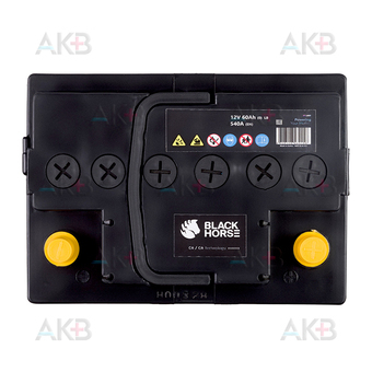 Автомобильный аккумулятор Black Horse 60L 540A 242x175x190. Фото 2