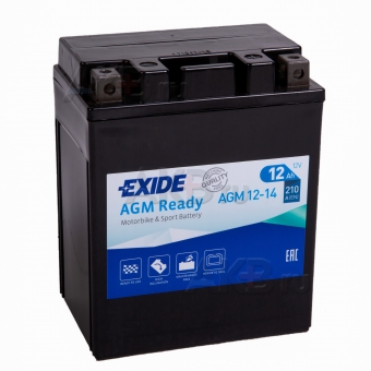 Exide AGM Ready 12-14 12V 12Ah 210A (134x90x164) обр. пол.