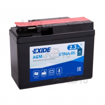 Exide AGM сухозаряж. ETR4A-BS 12V 2.3Ah 35A (113x48x85) обр. пол.